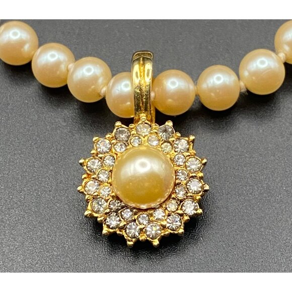 Vintage Roman Faux Pearl Necklace Enhancer 28” Luster Hand Knotted Luster - Picture 3 of 10